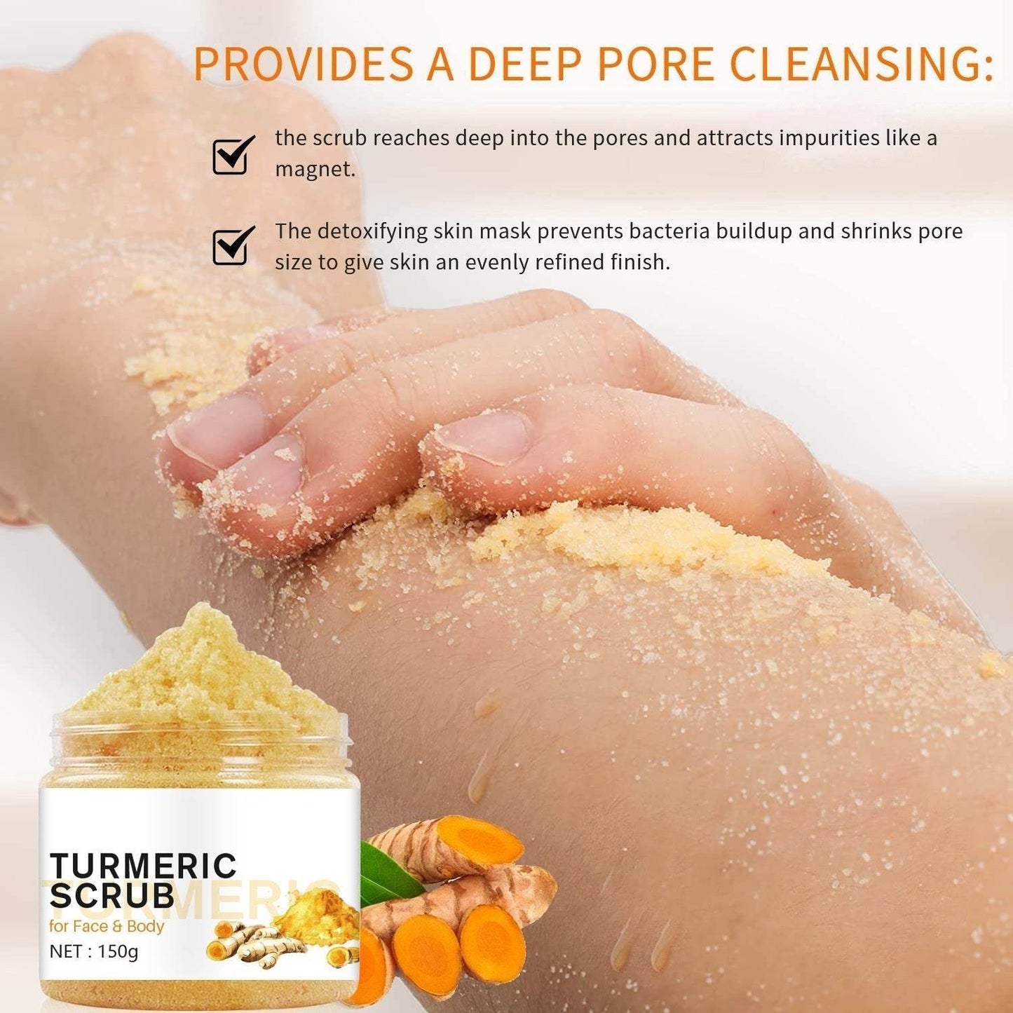 Golden Glow Turmeric Body Scrub – Exfoliate & Brighten Skin - Unica Beauty Essentials