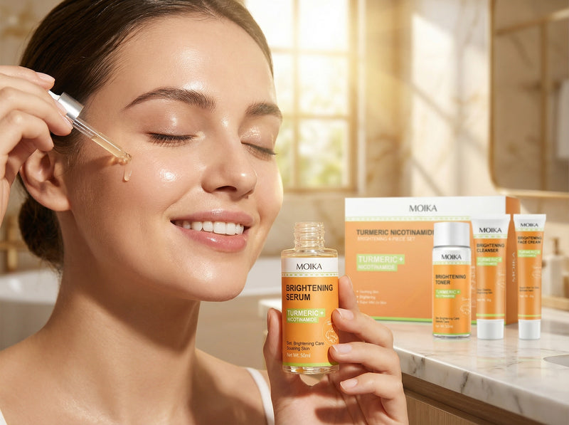 Turmeric & Niacinamide Brightening 4-Piece Skincare Set - Unica Beauty Essentials