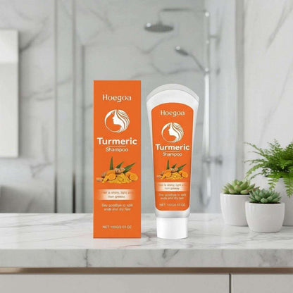 Golden Vitality Turmeric & Herbal Shampoo for strengthening, revitalizing, and nourishing hair with turmeric and herbal extracts
