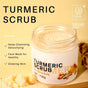 Golden Glow Turmeric Body Scrub jar for face and body with exfoliating turmeric scrub for glowing skin and deep cleansing