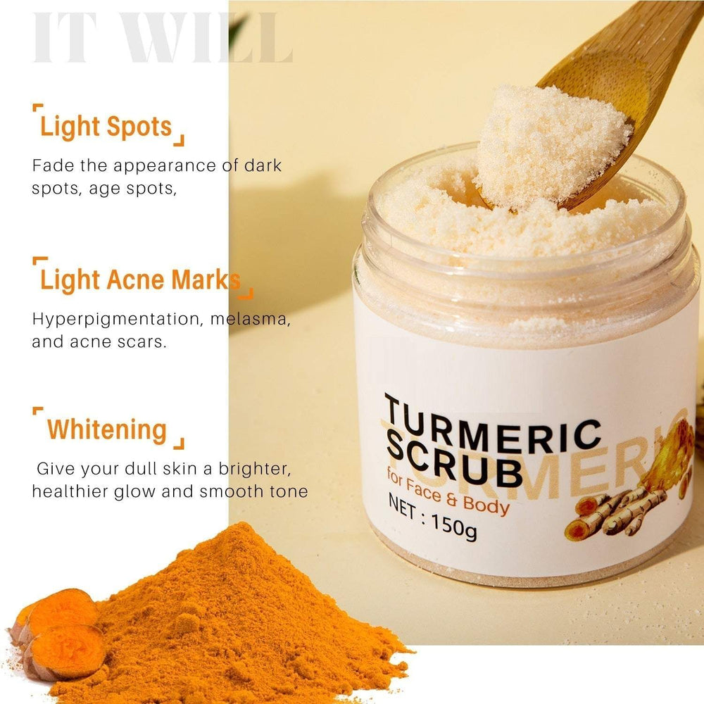 Golden Glow Turmeric Body Scrub – Exfoliate & Brighten Skin - Unica Beauty Essentials