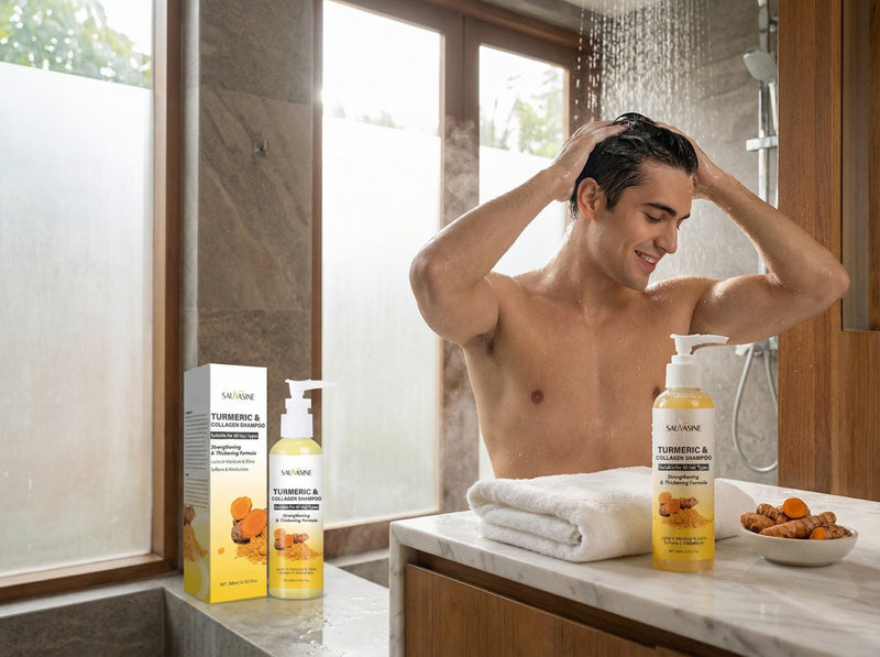 Golden Renewal Turmeric Shampoo – Uplift, Soothe & Shine.